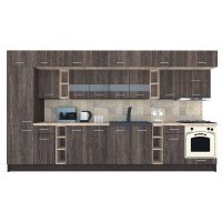 Bucatarie BIGMAR 390 B Wenge / Decor 7648
